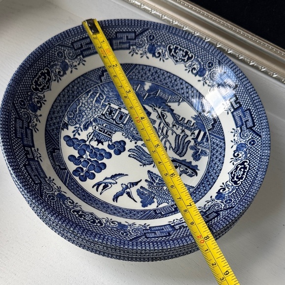 4 CHURCHILL England Blue and White Porcelain Dinner Plate - Picture 4 of 6